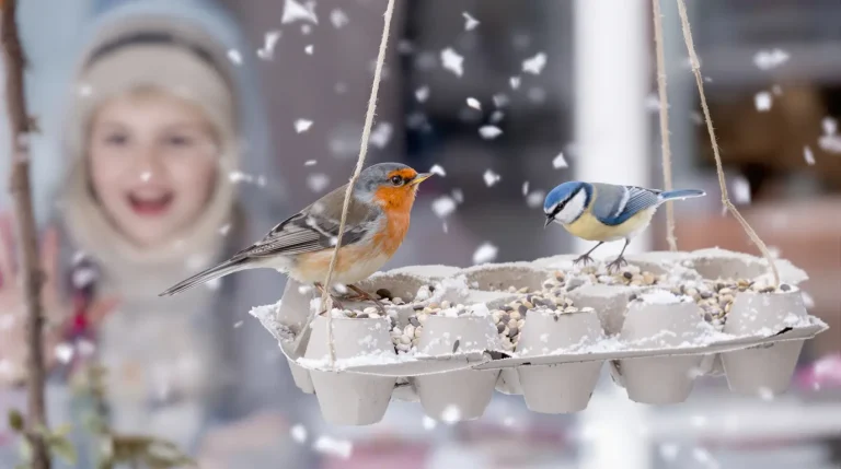 Ne jetez plus vos vieilles boîtes d’œufs : elles attirent les oiseaux au jardin tout l’hiver