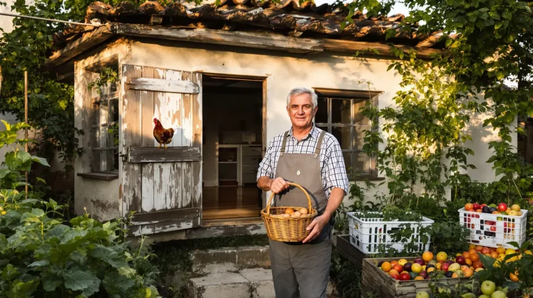 Poulailler, potager bien garni… Pierre Perret partage les ressources naturelles de sa maison de Nangis