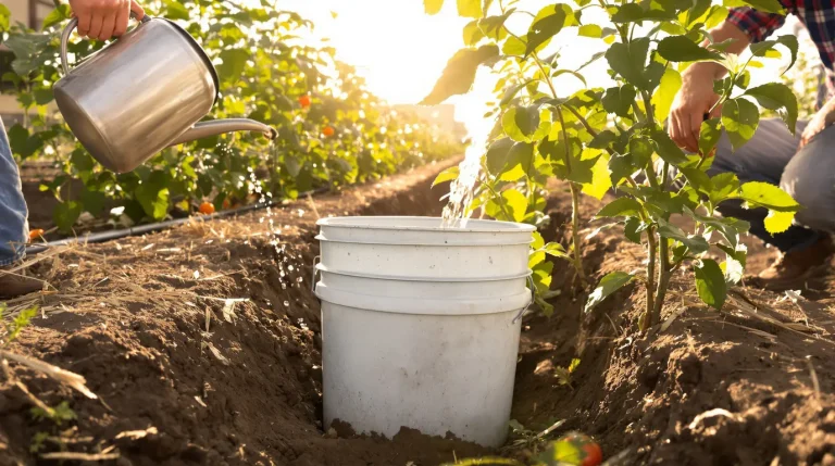 Pourquoi de plus en plus de jardiniers plantent un vieux seau au milieu du potager, voici pourquoi